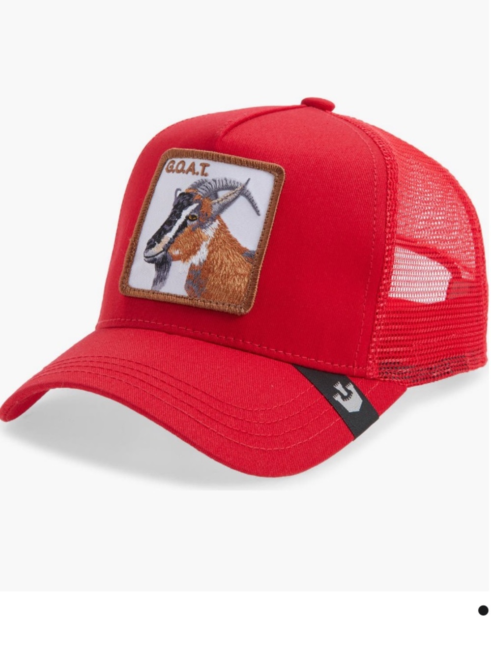 GOORIN BROS G.O.A.T. Embroidered Red Trucker Hat NWT